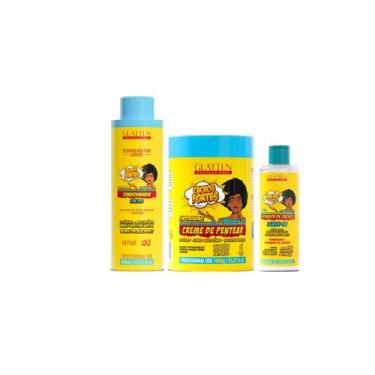 Imagem de Glatten Cachos Fortes Condicionador e Creme de Pentear e Leave-in