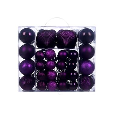 Imagem de Fancyes 48 peças de bolas de Natal para decoração pendurada 4 cm 8 cm 6 decoração de festa, enfeites em forma de lágrima para feriados, aniversários internos, Tolet