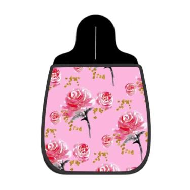 Imagem de Lixeira De Carro Organizador Lixinhocar Rosas Rosa Glitter Ouro