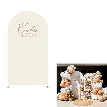 Imagem de Uoimystify Capa de fundo de arco, tema mexicano, festas de casamento, decoração de arco para festa de aniversário Cielito Lindo Argila Marrom Chá de Bebê (95,7,2 x 4 pés (AxL))