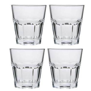 Imagem de Jogo De Copos Baixos Água Suco 355Ml Kit 4 Peças Vidro Luxo