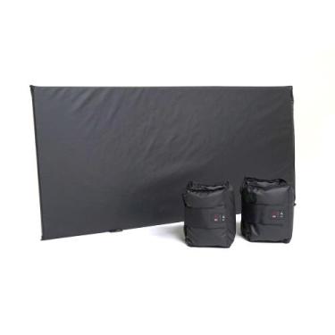 Imagem de Kit Par Caneleira Básica 4kg + 1 Colchonete Preto 90x42x2 - Won