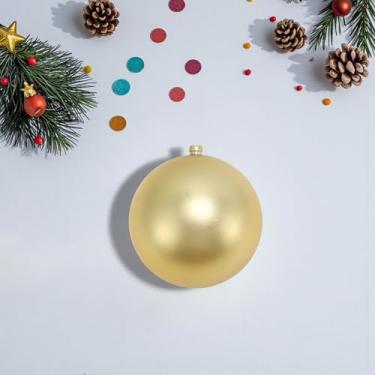 Imagem de Generic 1 peça de enfeites de bolas de Natal bola de Natal sem laço de plástico fosco dourado 8 cm
