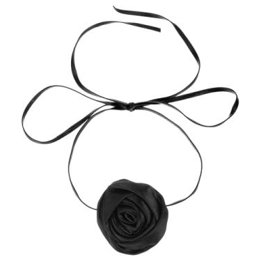 Imagem de PATIKIL Colar de rosas para mulheres, gargantilhas de flores, gargantilhas ajustáveis, acessórios modernos para casamento, One Size, Algodão, Âmbar