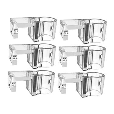 Imagem de Bothyi 6 suportes para plantas de aquário, copo de plantador de aquário, transparente, vaso suspenso para arranjo de cena de tanque