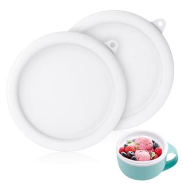 Imagem de 2 peças de tampa de silicone para máquina de sorvete Dash My Mug, tampas de tigela de silicone sem BPA de 15 cm, tampa de armazenamento, tampa de sorvete, acessórios de substituição para máquina de