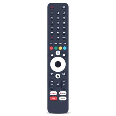 Imagem de RETROSUN Controle remoto de substituição por voz para Tutu 720P HD LED Google TV Smart TV 2023 modelo - TSG43 TSG24 TSG32