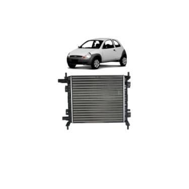 Imagem de Kit Radiador Ford Ka 1.0/1.6 2000 a 2008 Com Aditivo Para Flu Rosa 1L