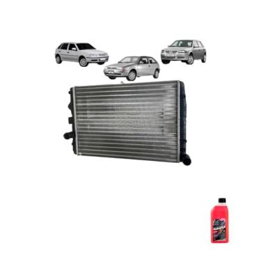 Imagem de Kit Radiador VW Gol 97 1.0 8/16V G3/G4 S/AR + Aditivo Radiador Paraflu Rosa 1L