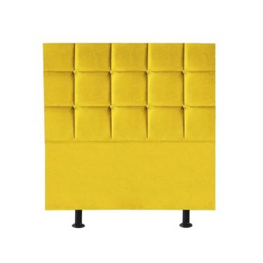 Imagem de Cabeceira Estofada Cama Box Solteiro 90cm Espanha Corino Amarelo- Mabe Magazine