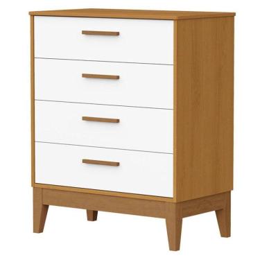 Imagem de Cômoda Gaveteiro Infantil Flip Branco Acetinado Savana - Reller