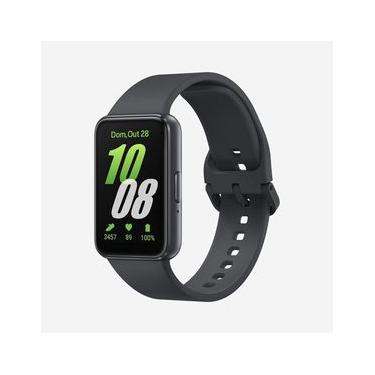 Imagem de Samsung Galaxy Fit3 Grafite Display de 1.6 AMOLED colorido, Bluetooth, Design Premium em Alumínio, Mais De 100 Exercícios e Resistente à Água e Poeira