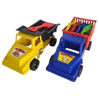 Imagem de Kit Caminhões Com Pá + Caminhões Com Cavalinhos Sortidos