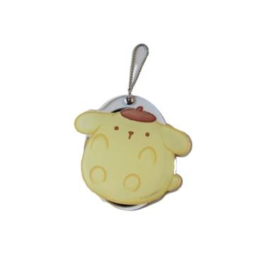 Imagem de Suporte para chaves de espelho Sanrio Eye Planning Espelho de mão para maquiagem, Pudim de pompom, 4.7"L x 3.9"W