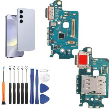 Imagem de Cabo Flex Conector Dock para Samsung Galaxy S24 5G S921U Substituição de porta de carregamento USB de substituição para microfone para Samsung Galaxy S24 5G S921U com chaves de fenda