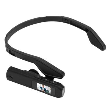 Imagem de Jectse Câmera Montada na Cabeça de 2,7K, Filmadora FPV WiFi Com Tela Colorida HD de 0,96 Polegadas e Prompt de Voz, para Caminhadas, Viagens, Ciclismo, Reuniões, Esportes