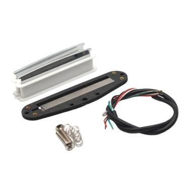 Imagem de JWQFBC Acessórios para Captadores Mini Humbucker: Leves, Fáceis de Instalar, Compactos, Alta Potência de Saída, Trilho Duplo, Branco