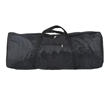 Imagem de LiebeWH Bolsa para Teclado Com 76 Teclas, Tecido Oxford, Capa para Teclado de Piano Com Bolsa Gig e Estojo de Armazenamento para órgão Eletrônico Preto, Maleta de Transporte Macia