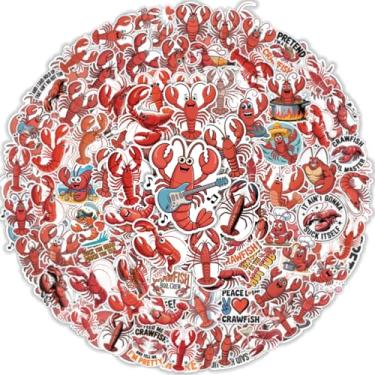 Imagem de 64PCS Funny Crawfish Sticker – Lobster Vinyl Decals for Seafood Lovers, Cajun Food Fans, Boil Party Decor, Water Bottles, Laptops, Coolers
