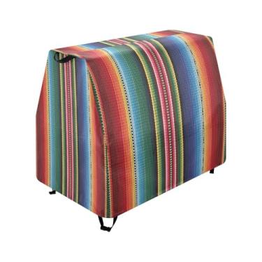 Imagem de Qilmy Mexican Stripes Kids Water Table Cover, Duty Waterproof Patio Table Covers for Outdoor Toddler Splash Tables, UV Resistant & Dustproof Play Table Protector, Cover Only