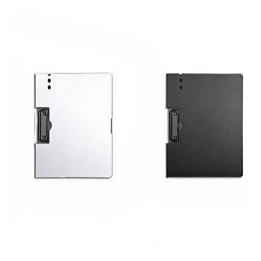 Imagem de Pasta A4 de Cor Tons de Simples, Clamp Único Forte, Organizador de Papéis para Escritório pasta prancheta(kit 2-branco+preto)