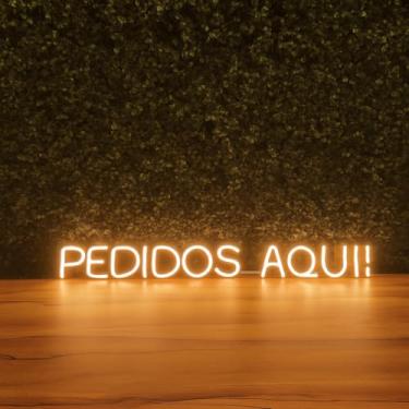 Imagem de Luminária Placa Painel Neon Led - Pedidos Aqui! 80 X 10cm A Escolher Bivolt (Branco Quente)