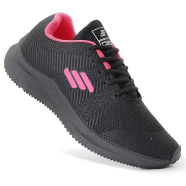 Imagem de Tênis Esportivo O2X Feminino Para Treino Academia (Preto Preto Pink, BR, Adulto, Numérico, 38)