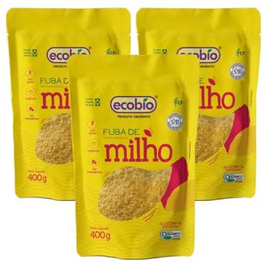 Imagem de 3 x Fubá Orgânico (Farinha de Milho) 400g - Ecobio