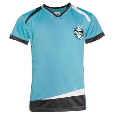 Imagem de Camisa Grêmio Licenciada Triangle Turquesa Infantil-Masculino