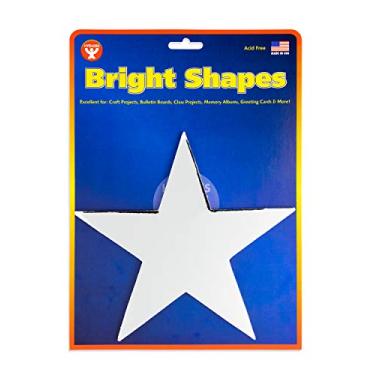 Imagem de Hygloss Products Recortes espelhados prateados em formato de estrela, muitos usos criativos - para artes e artesanato - cartolina reflexiva, 15 cm de largura, pacote com 10