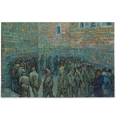 Imagem de Vincent Vangogh Prisoners' Quebra-cabeça redondo personalizado 1000 peças para adultos quebra-cabeça engraçado único divertido brinquedo adulto impressão animal decoração de arte, 75 cm x 50 cm