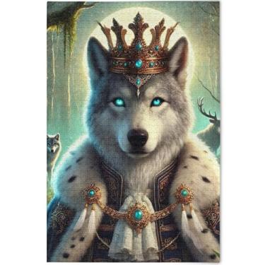 Imagem de Engraçado Rei Lobo Quebra-cabeça personalizado 1000 peças para adultos Funny Game Tech Gifts Scene Colorful Puzzles Family Toy Artwork, 75 cm x 50 cm