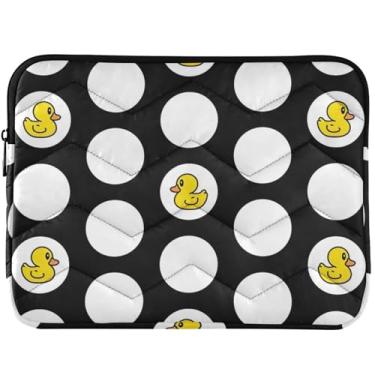 Imagem de Capa protetora fofa de bolinhas de borracha de pato para MacBook Air 13 capa protetora para laptop 13 a 14 polegadas universal