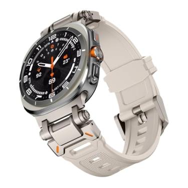 Imagem de FULNES Pulseira de borracha para Samsung Galaxy Ultra 47 mm Pulseira de silicone macio para Galaxy 7 ULTRA 47 mm Pulseira Correa WatchBANDS, Watch7 ultra 47MM, Ágata