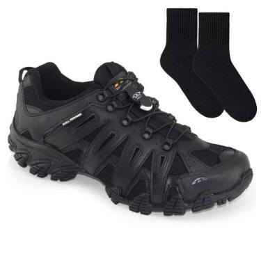 Imagem de Kit Tênis Bull Terrier Dragon III Masculino + Par de Meia, Preto, 44