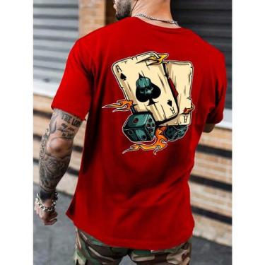 Imagem de Camiseta Masculina Baralho Camisa Manfinity Truco As Street Wear Estil
