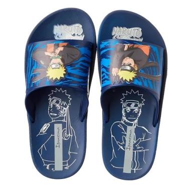 Imagem de Chinelo slide naruto ipanema infantil, Azul, 28