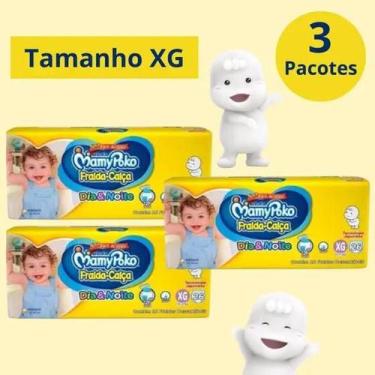 Imagem de Fralda Calça Mamypoko Dia e Noite Amarelo 3 Pacotes Tamanho XG Com 26 