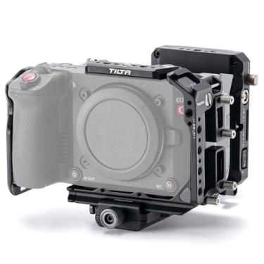 Imagem de Tilta Kit de alimentação de gaiola de câmera compatível com Canon C50 | Gaiola completa modular | Receptor ARCA ajustável | Placa de bateria Mini PD V-Mount | Várias saídas de energia para monitores e