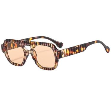 Imagem de Óculos de Sol Femininos e Masculinos Candy Colors com Ponte Dupla e Proteção UV400 para Esportes ao Ar Livre, Corrida e Ciclismo, Cor Chá de Flores