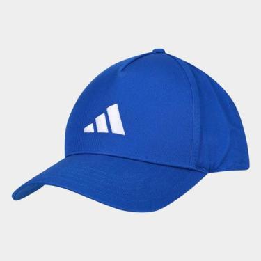 Imagem de Boné Adidas Aba Curva Logo, Azul royal, Branco, Único
