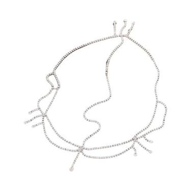 Imagem de Moda strass multi-camada headchain franja cabelo headpiece - NONE, pra