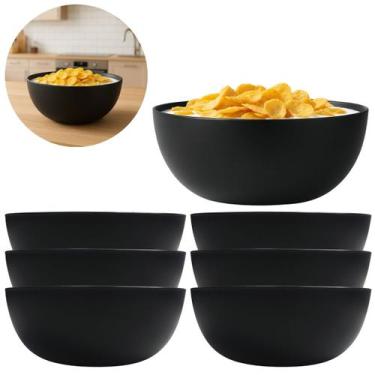 Imagem de 6 Tigela Bowl 700ml Pote Sobremesa Preto Restaurante Japa - São Bernad