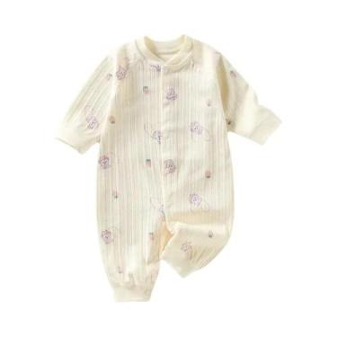 Imagem de Macacão Unissex Para Bebês, Body De Manga Longa, Roupa Para Recém-Nasc