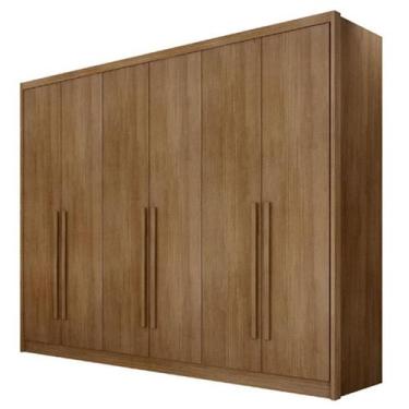 Imagem de Guarda Roupa Casal Bandeira 6 Portas 8 Gavetas Cumaru 23  Novo Horizon