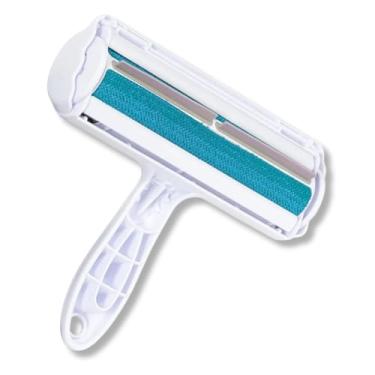 Imagem de Rolo Tira Pelos Reutilizável com Coletor de Pelos para Sofá, Roupas e Carro – Ecológico, Sem Adesivo, Ideal para Donos de Pets