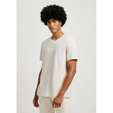 Imagem de Camiseta Básica Masculina Manga Curta Bossa - Hering, XXG, Off white