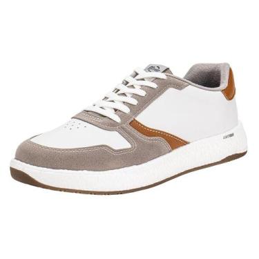 Imagem de Tênis masculino casual brsport 2297102, Branco, Cinza, 41