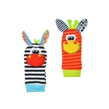 Imagem de Kit 2 Pares Meias Bebê com Chocalho e Barulho - Sozzy