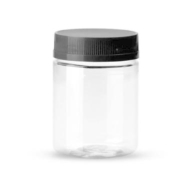 Imagem de 30un Pote Multiuso Plástico 250ml Com Tampa Preta G1525 Galvanotek
